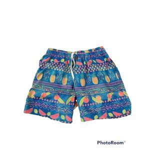 Chubbies Bright Pineapple Print 7 Inch Swim Trunks Swim Shorts Mens Medium EUC